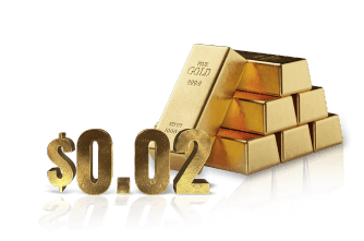 Provide your clients with the most competitive spreads on gold from 2 cents.